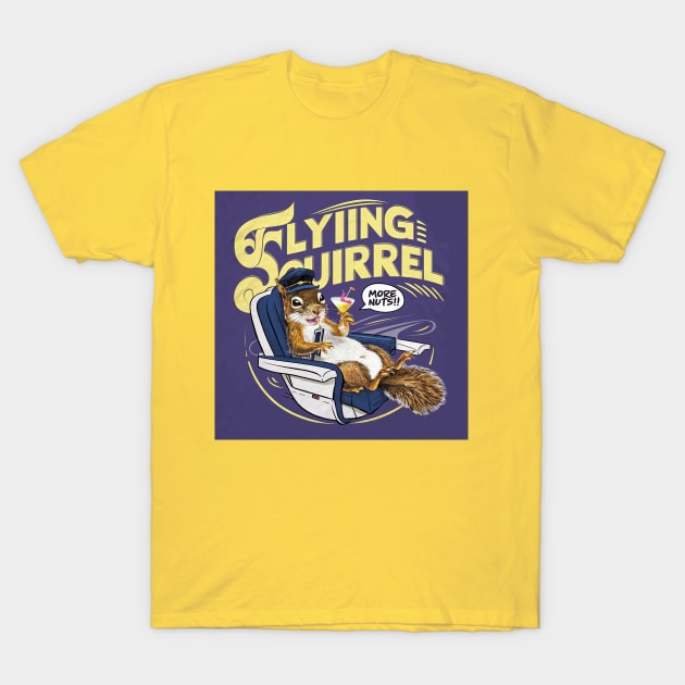 Flying Squirrel T-Shirt by Dizgraceland